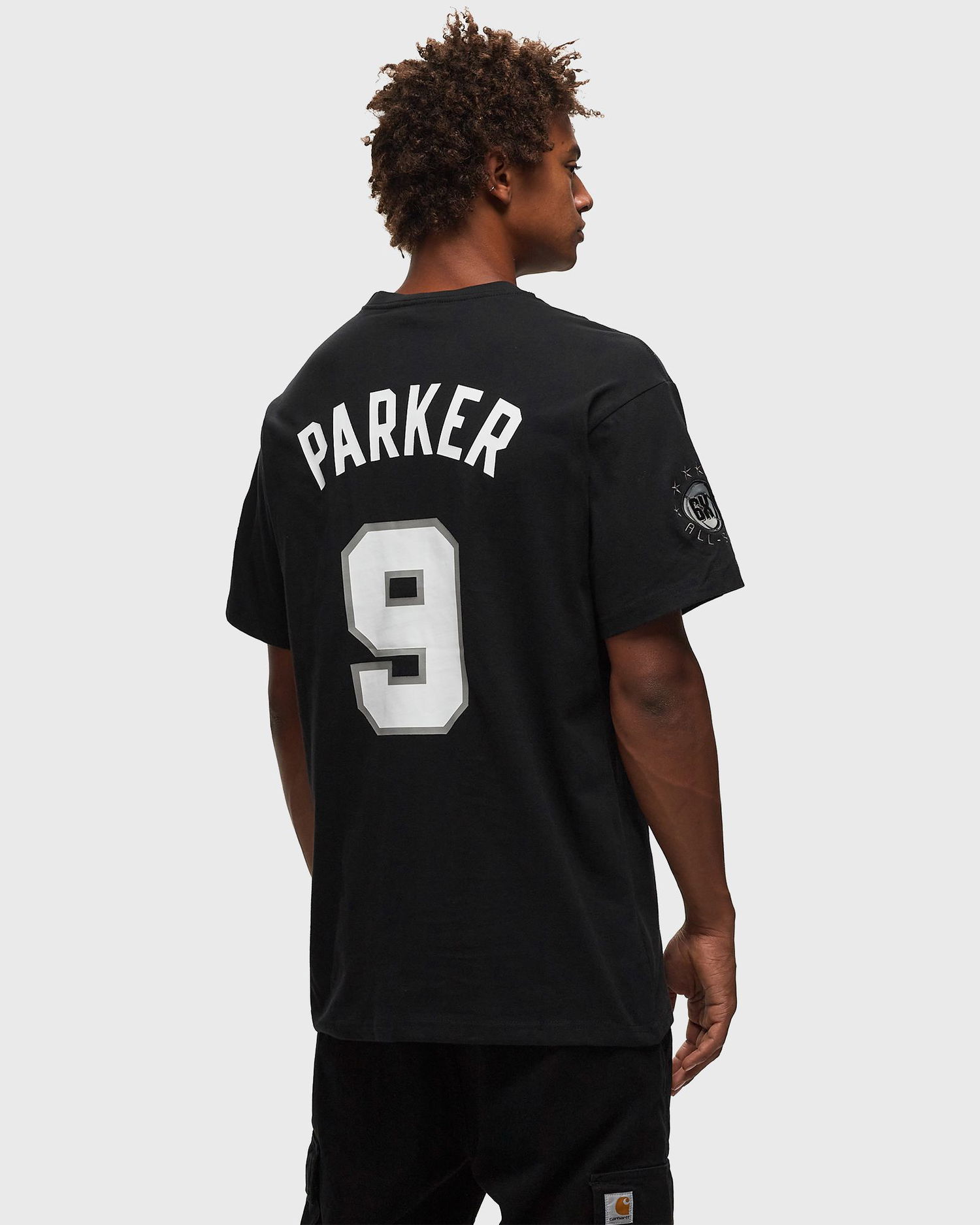 T-shirt Mitchell & Ness NBA N&N PREMIUM TEE SAN ANTONIO SPURS HALL OF FAME TONY PARKER #9 Svart | TCRW6862-SASYYTPABLCK, 1