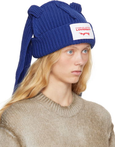 Mössa Charles Jeffrey Loverboy Charles Jeffrey LOVERBOY Chunky Knit Rabbit Beanie Blå | 54130401, 1