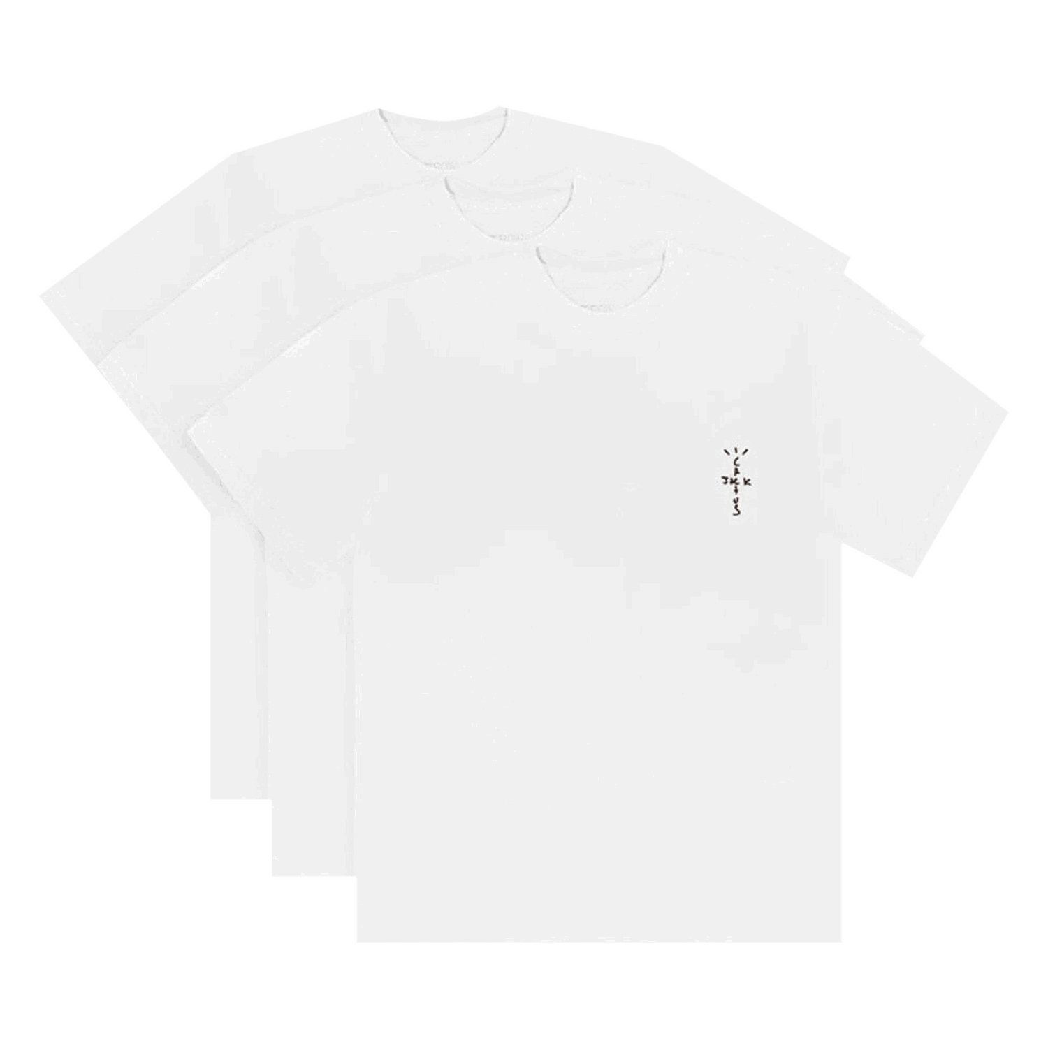 T-shirt Cactus Jack by Travis Scott CJ Tee 3-Pack Vit | CFMF 3T11 WHIT, 0