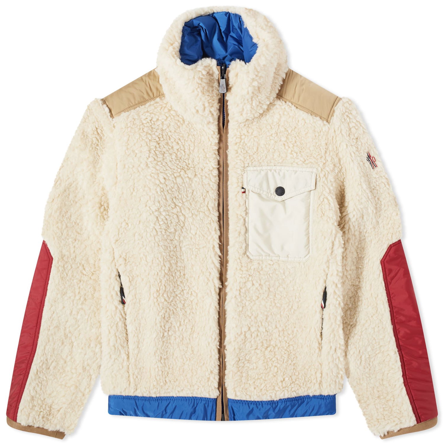 Bomberjacka Moncler Grenoble Plattiers Teddy Fleece Bomber Beige | 1A000-14-899N5-034, 0