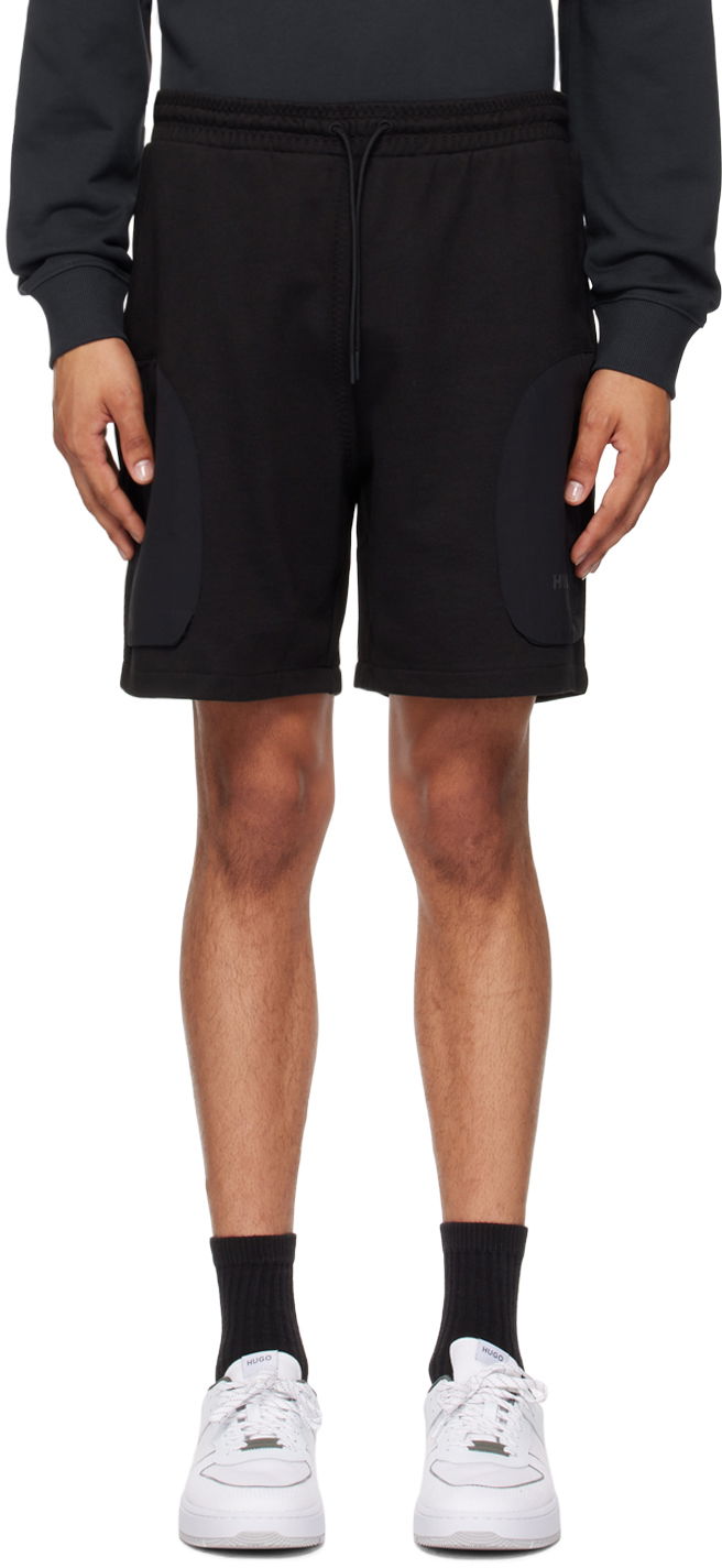 Shorts BOSS Hugo Black Drawstring Shorts Svart | 50516684