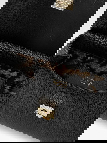 Handväska Dolce & Gabbana Sicily Medium Dauphine Leather Top Handle Bag Dolce & Gabbana Svart | BB6003B100180999, 3