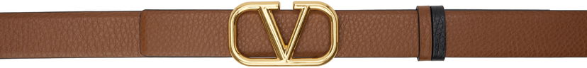 Bälten Valentino Valentino Garavani VLogo Signature Reversible Belt Brun | 6Y2T0T47VBC