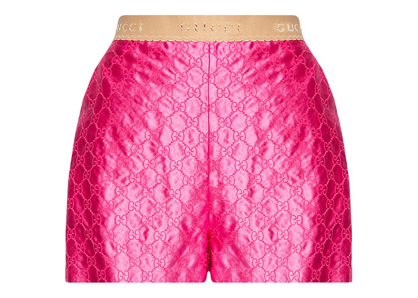 Shorts Gucci GG Embroidered Shorts Pink Rosa | 704217 ZAIDC 5705