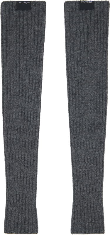 Handskar Courrèges Courrèges Ribbed Wool Arm Warmers Grå | 324MGT021FI0062, 1