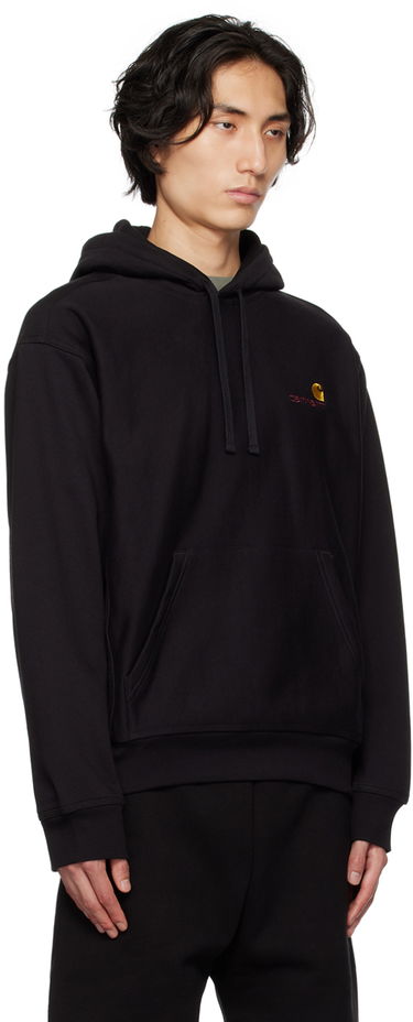 Sweatshirt Carhartt WIP Hooded American Script Sweat Svart | I028279-blk, 2