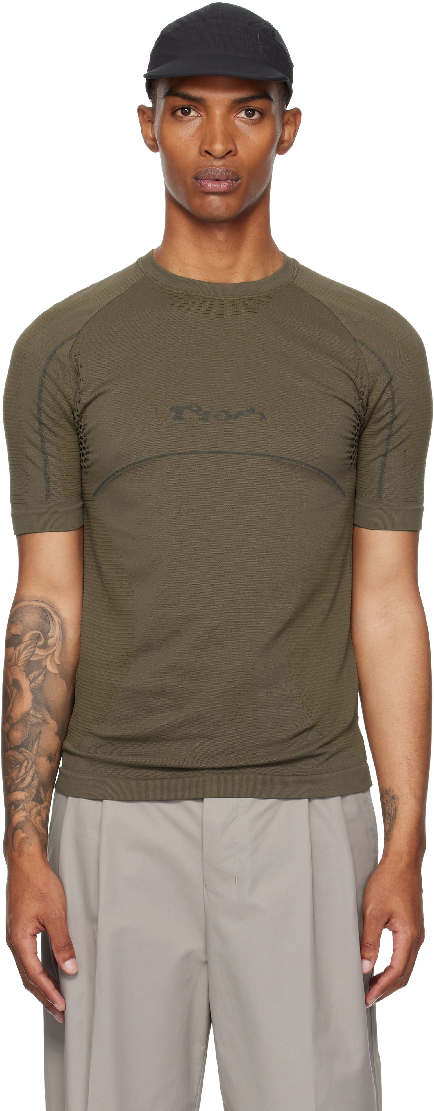 T-shirt ROA ROA Seamless T-Shirt Grön | RBMW0438YA62, 0