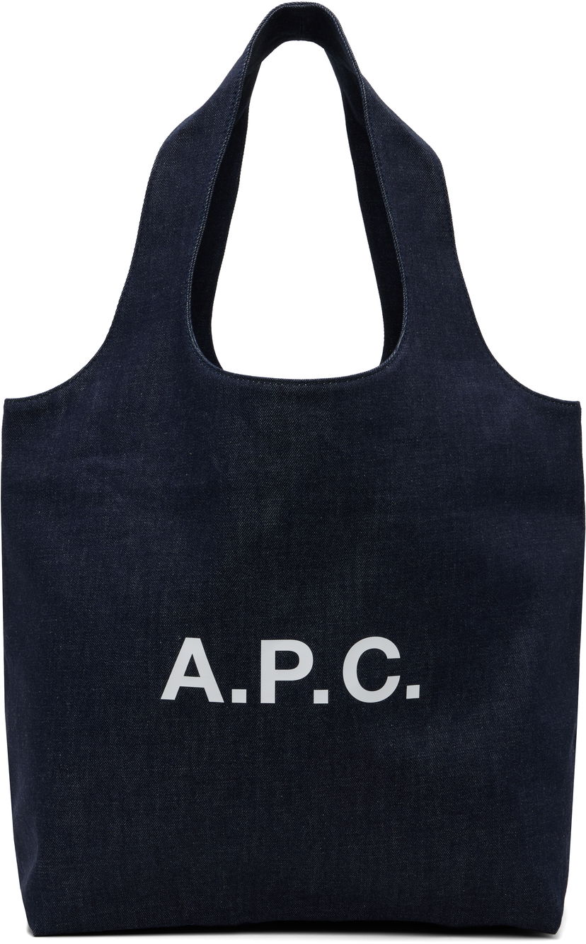Tygpåse A.P.C. Ninon Tote Bag Mörkblå | COHIZ-M61565