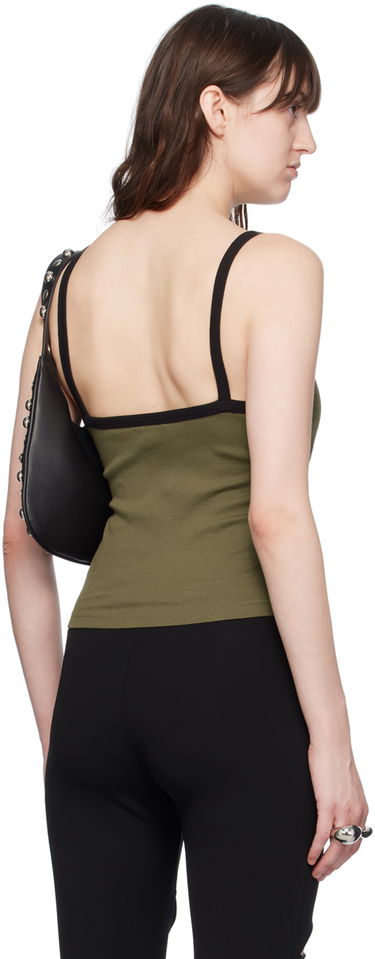 Linne Courrèges Slim V-Neck Tank Top Grön | 224JDE075JS0070, 2