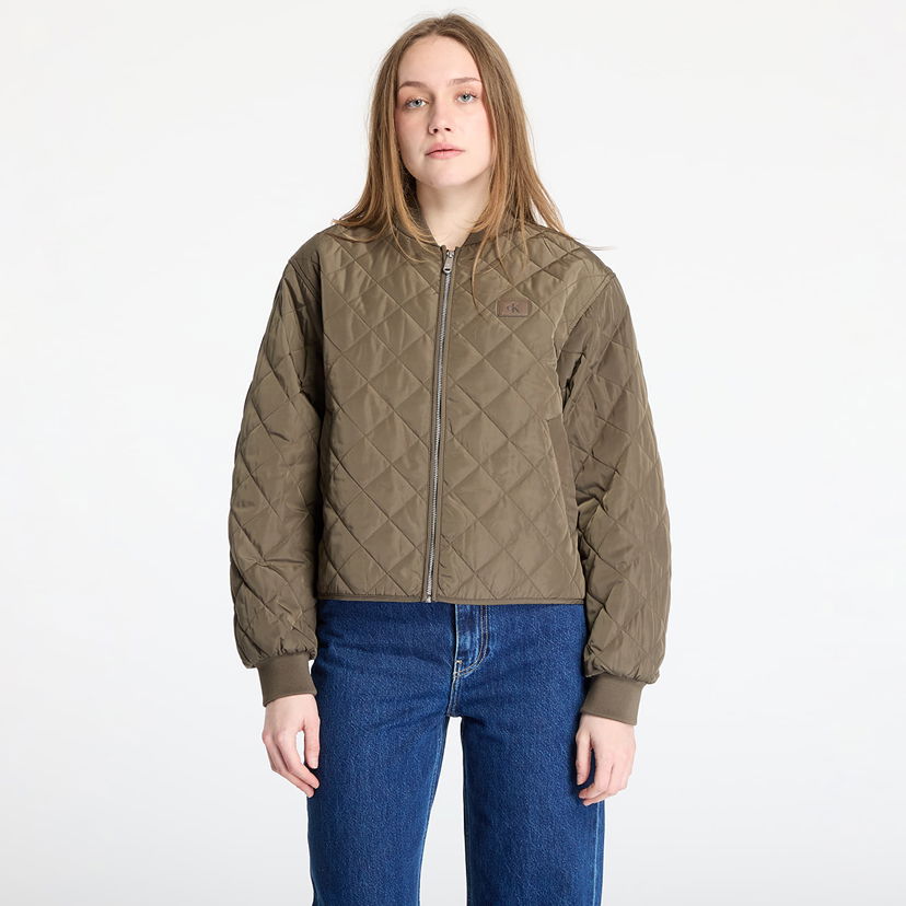 Pufferjacka CALVIN KLEIN Calvin Klein Jeans Women's Quilted Bomber Jacket Grön | J20J224701 PFV