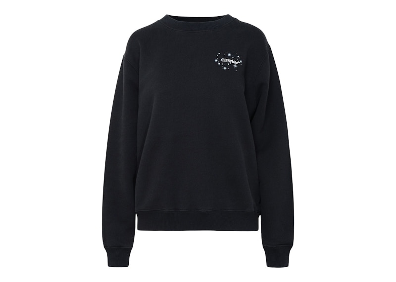 Sweatshirt Off-White Cotton Sweatshirt Black Svart | OWBA055F23JER0041001