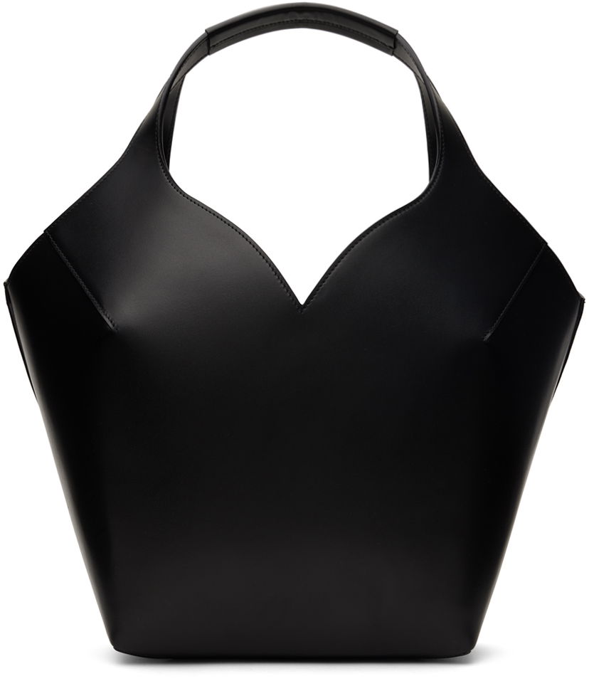 Tygpåse We11done Small Dart Touch Leather Bag Svart | WD-AB0-24-493-U-BK