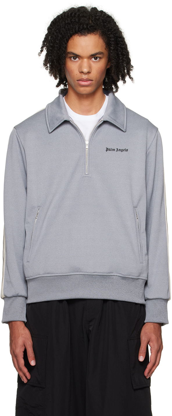 Sweatshirt Palm Angels Spread Collar Track Jacket Grå | PMBD039F23FAB0010810, 0