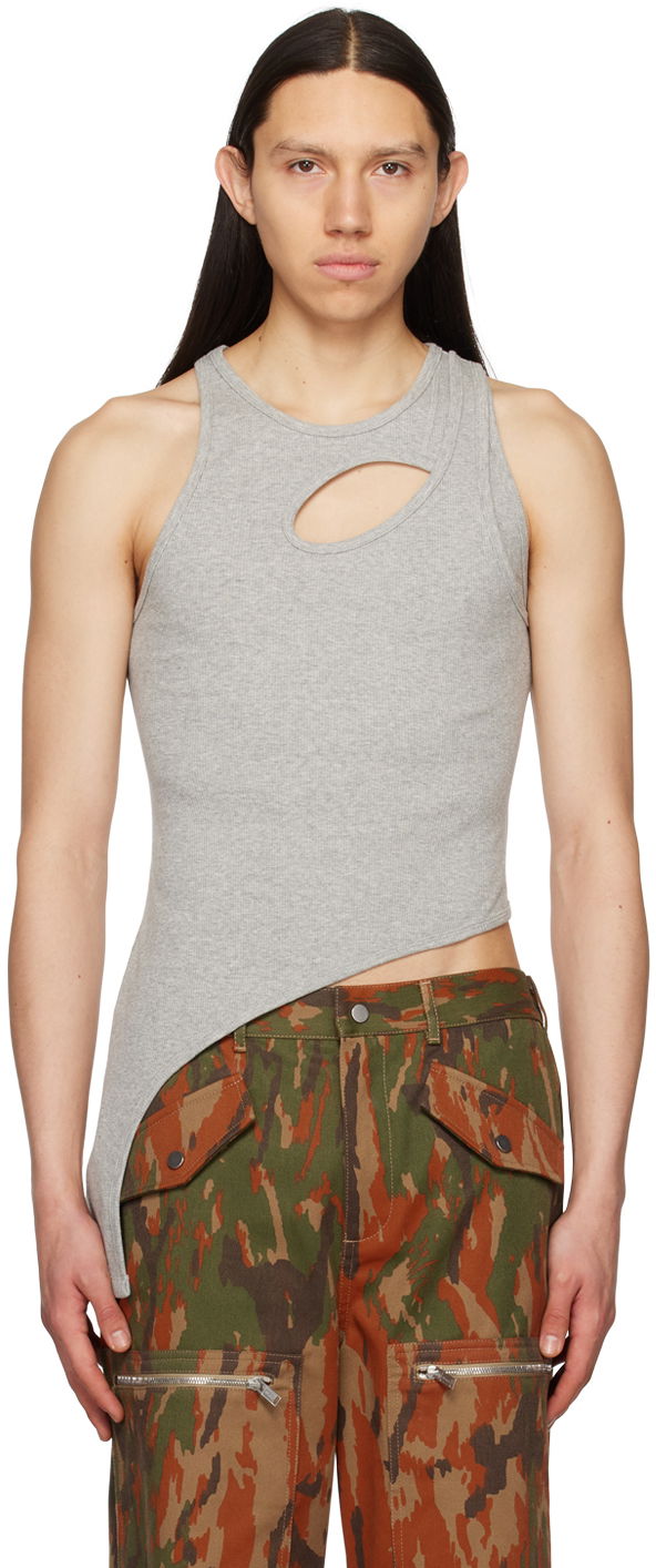 Linne Dion Lee Cutout Asymmetric Tank Top Grå | C3129S23