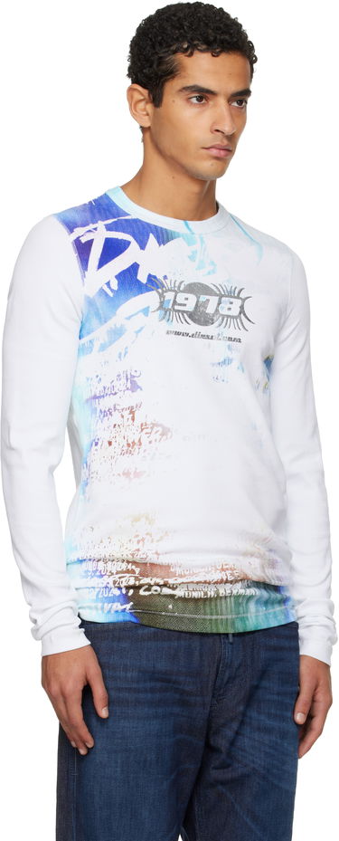 T-shirt Diesel Long Sleeve Abstract Graphic T-shirt Flerfärgad | A19435-0JEAI-141A, 1
