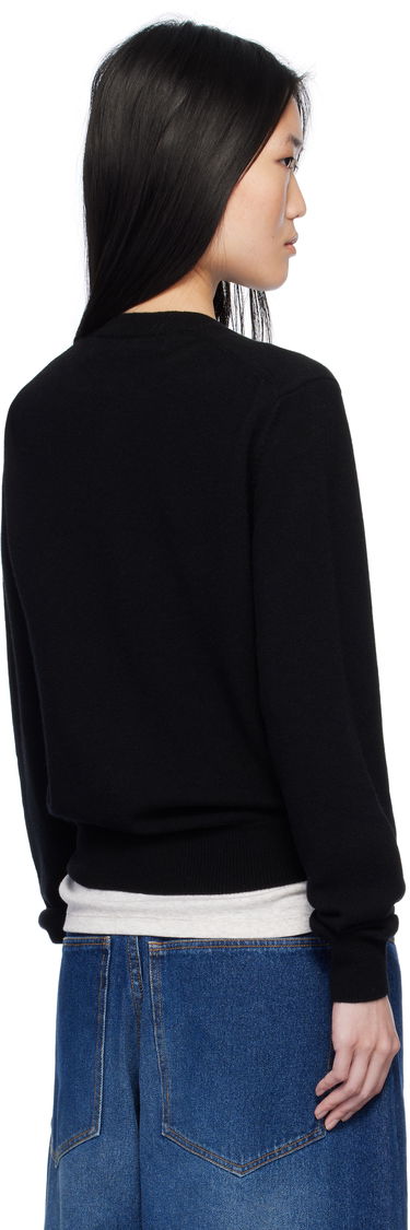 Sweater Comme des Garçons Black Cardigan With White Heart Svart | AX-N061-051, 2