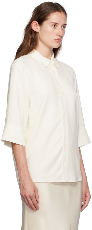 Skjorta Anine Bing Silk Blouse Vit | A-07-5841-IVY26, 1