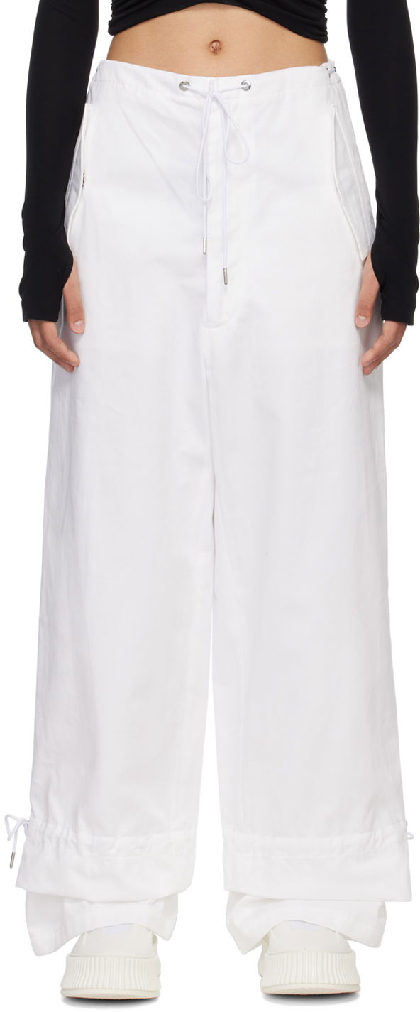 Cargo byxor Dion Lee Dion Lee Eyelet Tie Trousers Vit | A2273R22