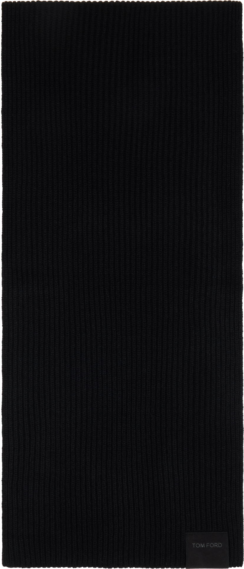 Halsduk Tom Ford TOM FORD Cashmere Ribbed Knit Scarf Svart | KSR015-YMK066