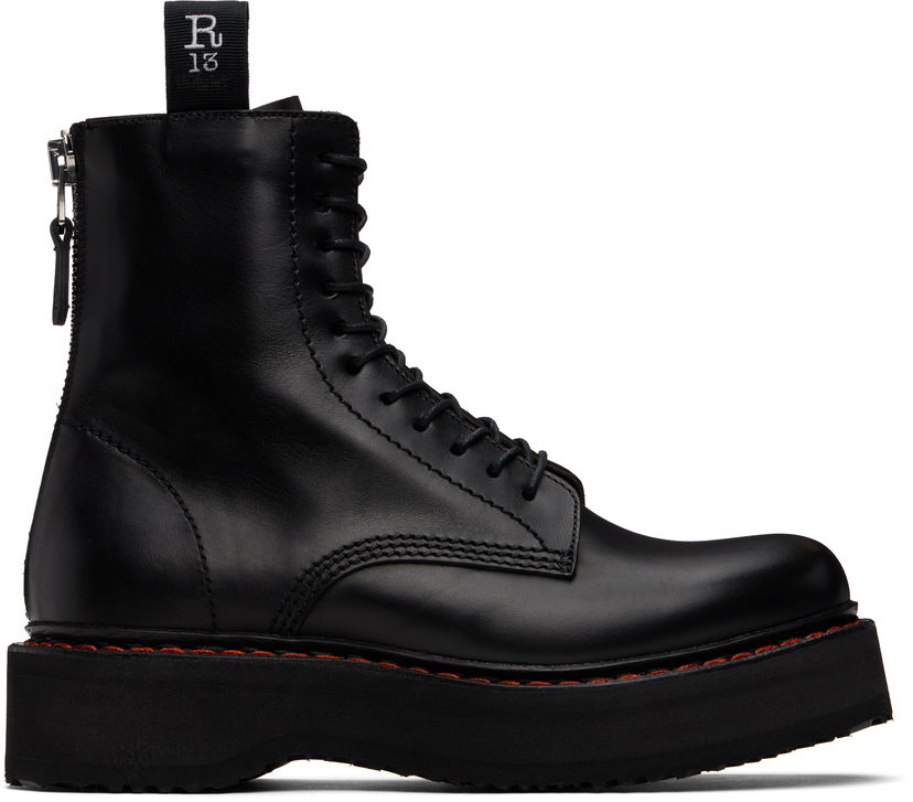 Kläder R13 R13 Single Stack Boots Svart | R13WS025-S001A