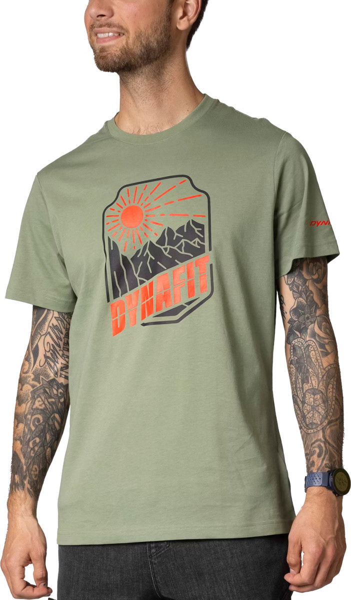 T-shirt Dynafit T-Shirt With Print Short Sleeve Grön | 08-0000070998-5291