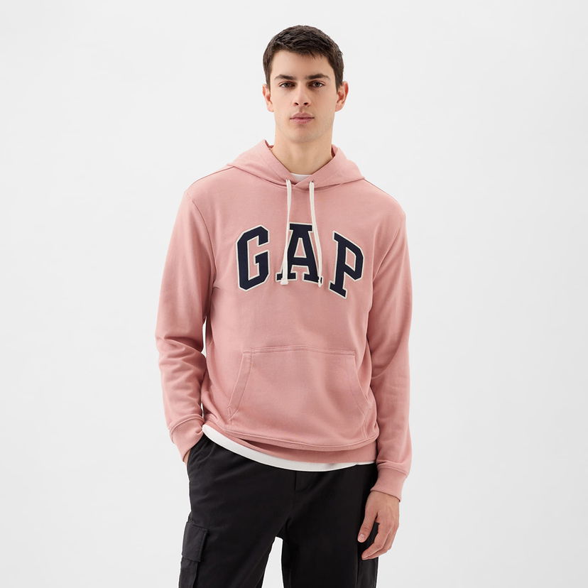 Sweatshirt GAP French Terry Pullover Logo Hoodie Pink Rosette 16-1518 Rosa | 868460-01