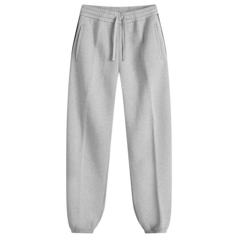 Träningsbyxor Gucci Gucci Tape Brushed Cotton Sweatpants, Size Large Grå | 768447-XJG2X-1160