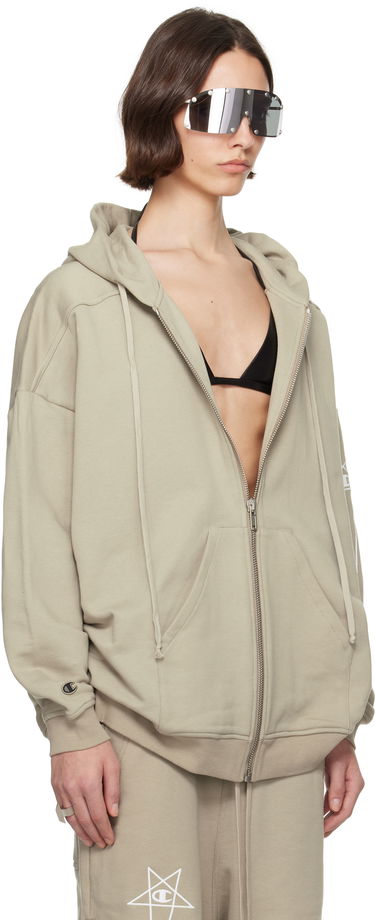 Sweatshirt Rick Owens Rick Owens Champion Edition Jumbo Jason's Hoodie Grön | CW01E1663 CHFE, 1