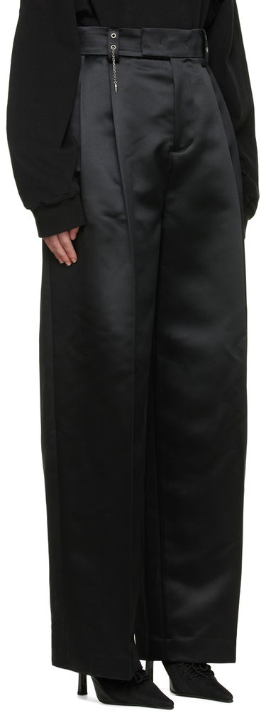 Byxor We11done We11done Satin Wide-Leg Trousers Svart | WD-PT1-22-234-M-BK, 1