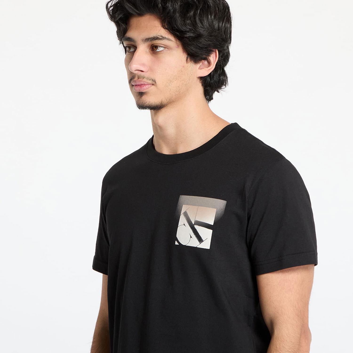 T-shirt CALVIN KLEIN Calvin Klein Jeans Soft Box Monogram Tee Svart | J30J327092 BEH, 1