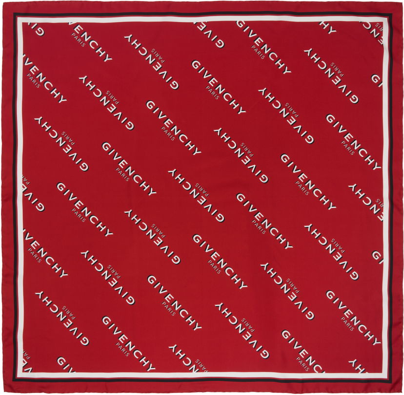 Halsduk Givenchy Givenchy Shadow Square Scarf Röd | BG00MZG002410