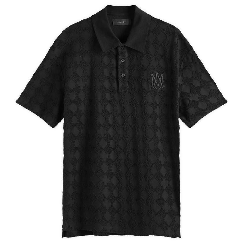 Polotröja AMIRI MA Quad Toweling Polo, Size Large Svart | AMJYPO1015-001