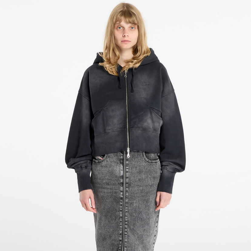 Sweatshirt Dime Dime Cropped Zip Hoodie Svart | DIMEFA2511BLK