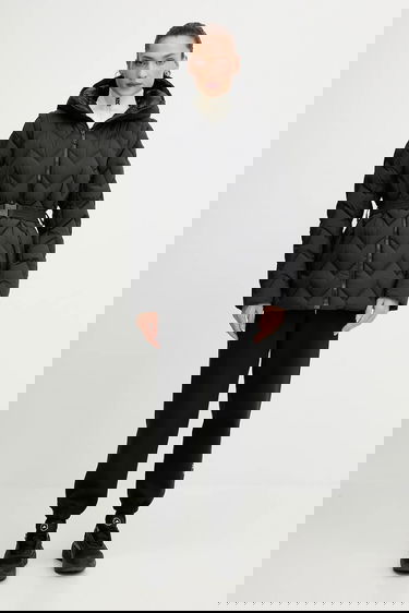 Pufferjacka Helly Hansen Hooded Belted Chevron Puffer Jacket WINTER BLISS Svart | 54457, 2