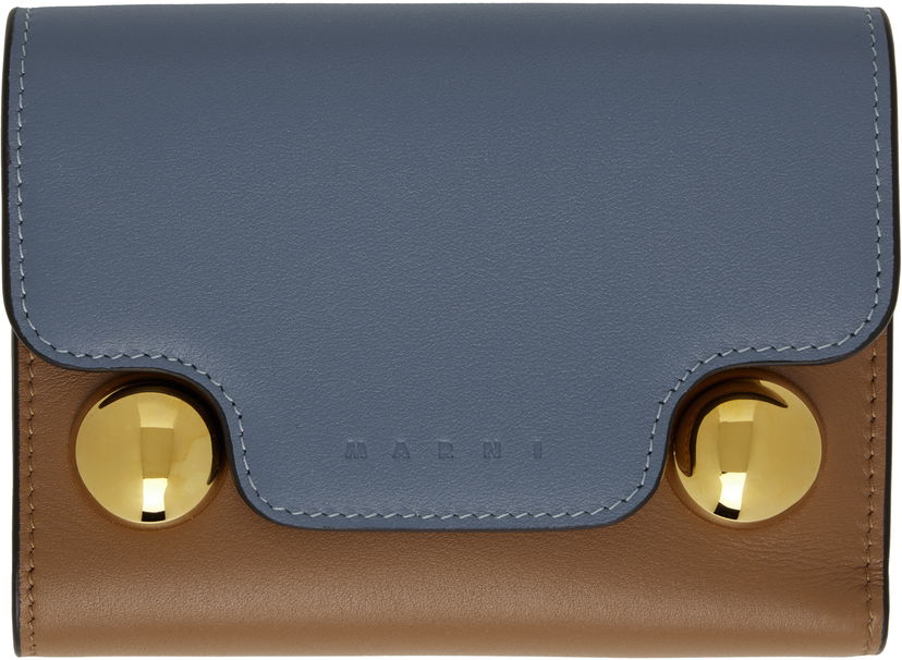 Plånbok Marni Marni Trunkaroo Trifold Leather Wallet Brun | PFMO0109U3 P6948