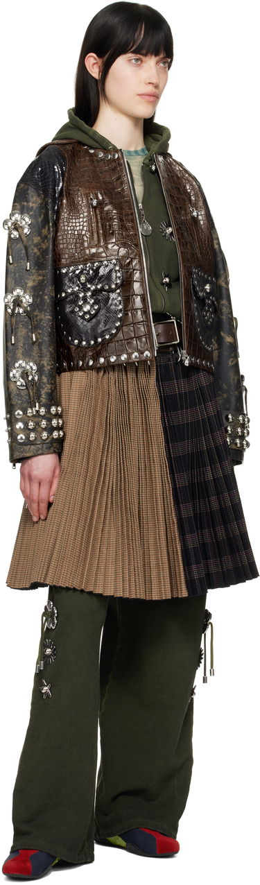 Jacka Chopova Lowena Chopova Lowena Afterclap Studded Cropped Jacket Brun | 5300, 3