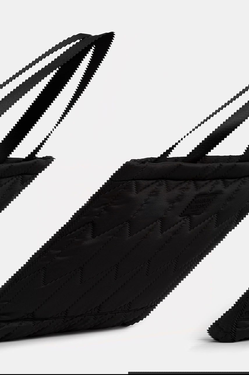 Tygpåse MAISON KITSUNÉ Maison Kitsuné Chevron Quilted Large Tote Svart | PM05104WB0043, 1