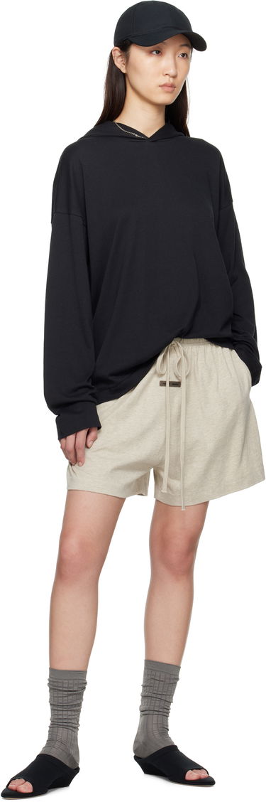 Sweatshirt Fear of God Fear of God ESSENTIALS Long Sleeve Hoodie Svart | 125SP257040FW, 3