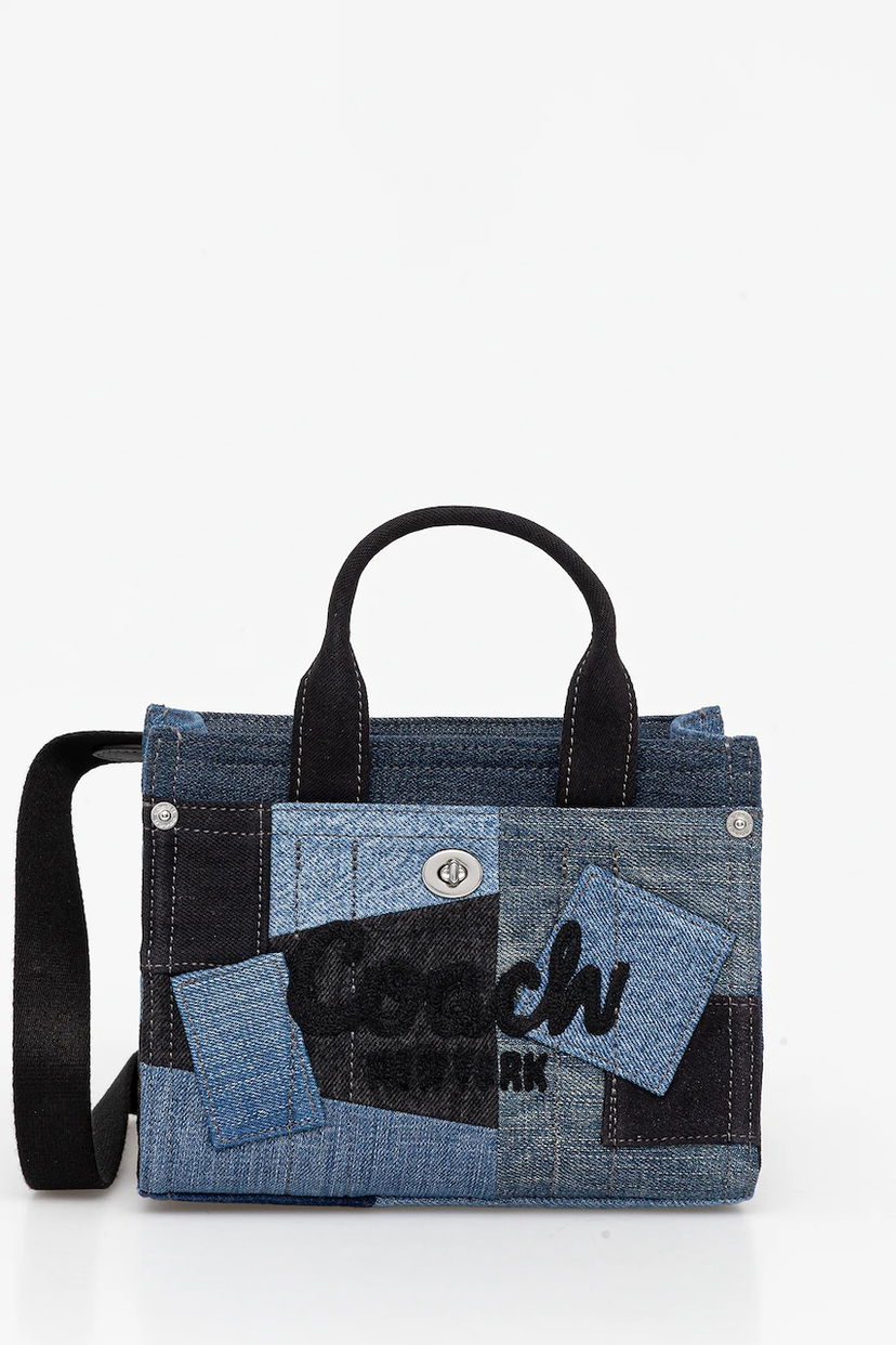 Tygpåse Coach Coach Denim Patchwork Tote Bag Blå | CAO32