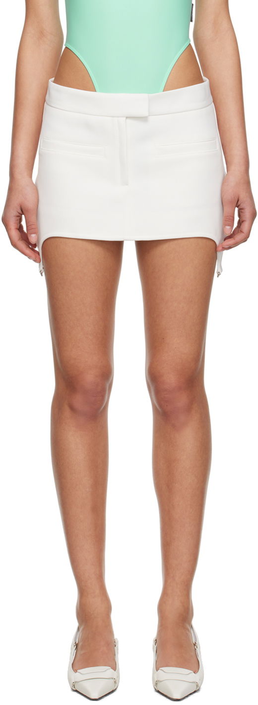 Kjol Courrèges Courrèges Suspenders Mini Skirt Vit | 123CJU078PL0007