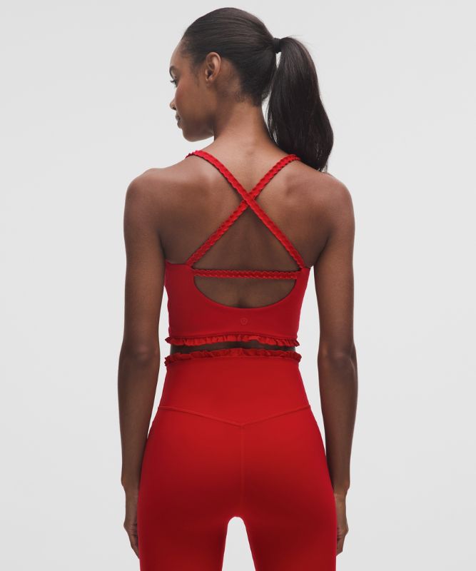 Linne lululemon Nulu Cropped Ruffle Tank Top Röd | prod20004239, 1