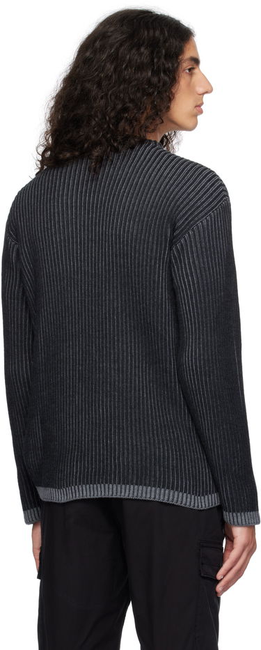 Sweater Stone Island Vanisé Full Rib RWS Wool Sweater by Stone Island Svart | 8115532C1, 2