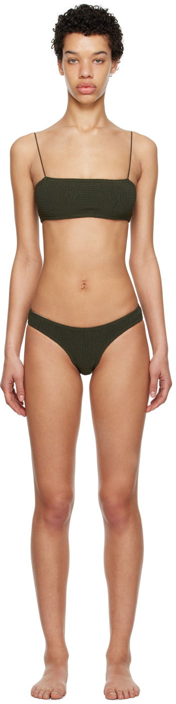 Badkläder TOTEME TOTEME Smocked Bikini Grön | 232-899-795 / 232-878-795
