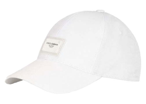 Keps Dolce & Gabbana Branded Plate Baseball Cap White Vit | GH590AFUFJRW0800