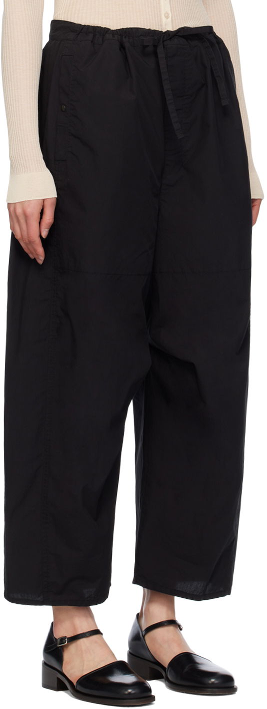 Byxor LEMAIRE Cropped Drawstring Trousers Svart | PA1110 LF1218, 1