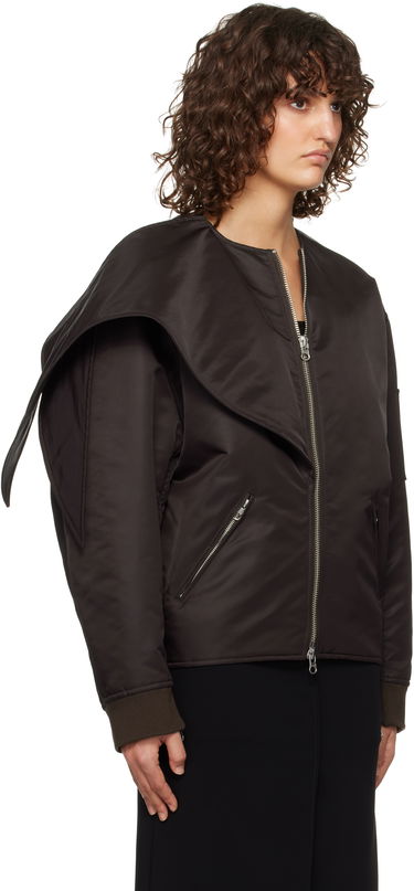 Bomberjacka Courrèges Courrèges Bow Collar Bomber Jacket Svart | 424CBL218NY0020, 1