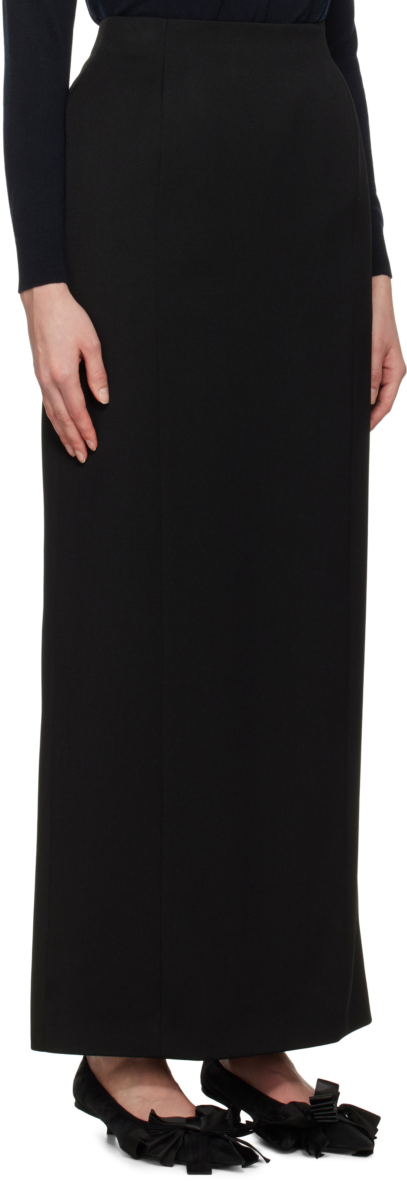 Kjol Balenciaga Balenciaga Hourglass Maxi Skirt Svart | 814081 TPT24, 1