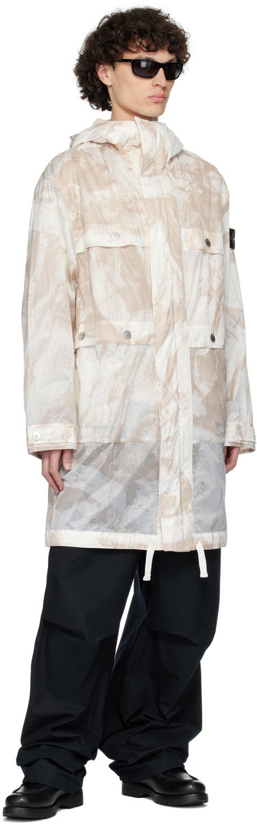 Parkas Stone Island Stone Island UV-Reactive Scan Camo Ripstop Parka Beige | K1S15 7100011 S00E2, 4