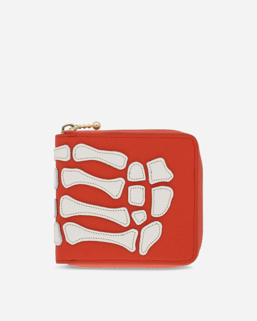 Plånbok KAPITAL Thumb Up Bone Band Zip Wallet Orange | K2503XG522 RED