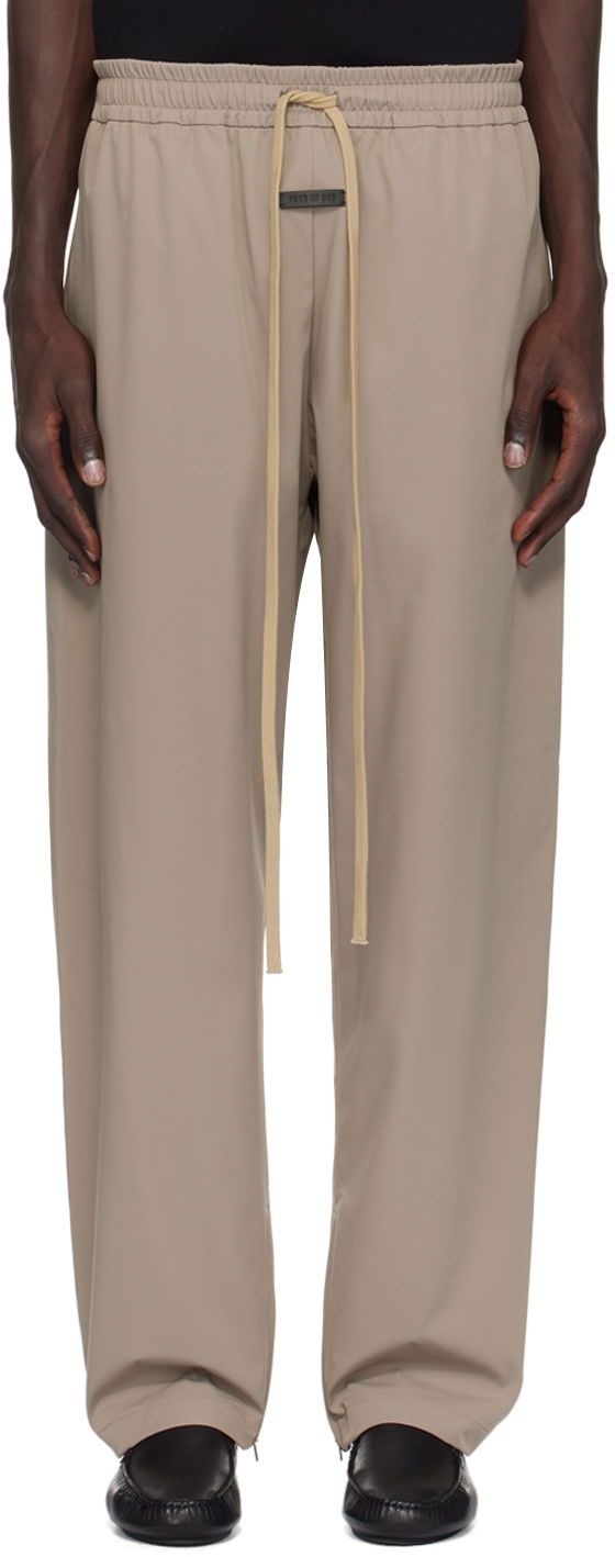 Träningsbyxor Fear of God Taupe Nylon Track Pants Beige | FG24FW40-684PON